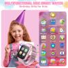 DERUI Smart Watch for Kids 3-12 Years Boys Girls, 26 Puzzle Games, Smartwatch with Camera, Pedometer, Stopwatch, Video Voice Music Player Calendar Alarm Clock Learn Card for Children Gifts (Pink) view 2