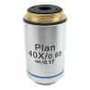 Lab Microscope Slides 4X 10X 20X 40X 60X 100X Optical Objective Infinity Plan Achromatic Objective Lens for Biological Microscope Microscope Parts (Color : 4X 10X 40X 100X) view 2