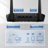 Dbit N300 Easy Setup Wireless Wi-Fi Router Smart Home Internet Router - 2 x High Power Antennas, 4 x Fast Ethernet Ports, Supports Wireless Repeater, WISP Mode (T1 Pro) view 2