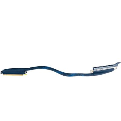 JMT PCIE 4.0 X16 Extension Cable 32GBS GEN4 Braided Mesh Harness Riser for AI Server Graphics Card Bendable GPU Adapter (30cm,16AB4 Right to Left)