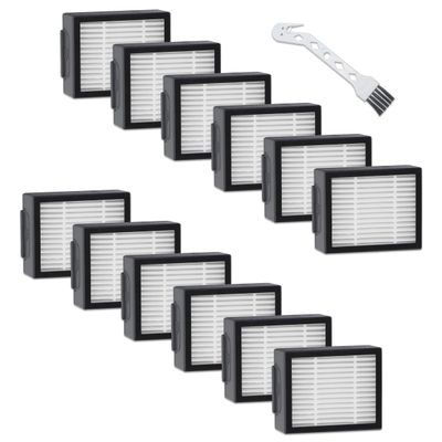 12-Pack High-Efficiency Filters Replacement Compatible for iRobot Roomba E, I, J Series i1 i1+ i3 i3+ i4 i5 i5+ j5 j5+ i6 i6+ i7 i7+ i8 i8+ E5 E6 E7 Robot Vacuum Accessories, NOT for J7 J7+ j8+ j9+