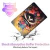 Case for iPad 10.2 Case 2021 iPad 9th Gen / 2020 iPad 8th Gen / 2019 iPad 7th Gen, Durable Shockproof Protective Cover for 10.2"Raccoon Red Flower view 3