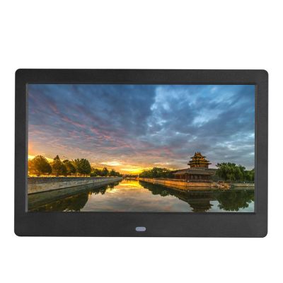 7 inches 8 inches 10 inches Electronic Photo Album Digital Photo Frame Advertising Machine Video Loop Playback Display Frame Clock Calendar with Remote Control (Color : Black, Size : 10 inches)