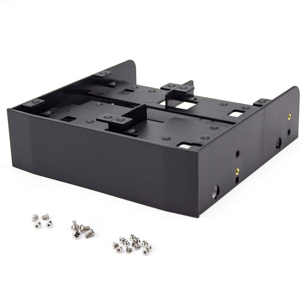 QANYEGN Floppy Drive Bracket, Plastic Floppy Drive Adapter, Bay Mounting Bracket Kit with Mounting Screws