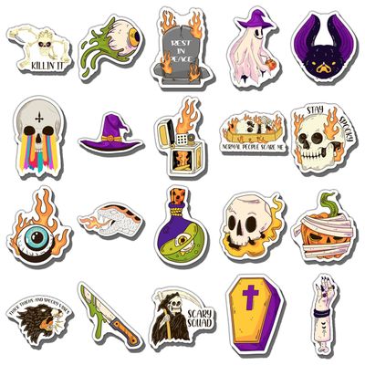 20 Pack Pcs Gothic Horror Stickers for Water Bottles Waterproof Scrapbooking Laptop Helmets Phone Case Funny Vinyl Sticker Packs Set Teens Women Adults Vintage Aesthetic Decals