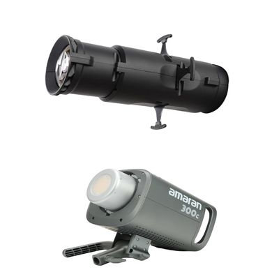 Aputure Amaran 300c Video Light & Spotlight SE 19 Lens Kit