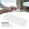 Zopsc Foldable Silicone Keyboard, USB Wired, 85 Keys, Rollup, Silent, Soft, PC Notebook Laptop (White) view 2