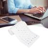 Zopsc Foldable Silicone Keyboard, USB Wired, 85 Keys, Rollup, Silent, Soft, PC Notebook Laptop (White) view 3