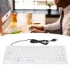 Zopsc Foldable Silicone Keyboard, USB Wired, 85 Keys, Rollup, Silent, Soft, PC Notebook Laptop (White) view 4