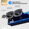 KEMIMOTO 6-Speaker Metal UTV Sound Bar, 25-inch IP65 Waterproof Golf Cart Sound Bar, ATV Speaker Bluetooth with RGB, SxS Soundbar Compatible with Polaris RZR Can-Am w/ 1.25 in - 2 in Roll Bar view 2