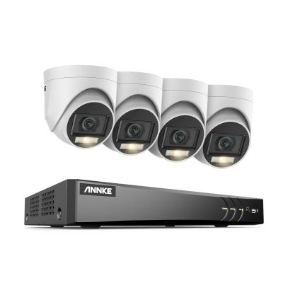 ANNKE 8CH Security Camera System, H.265+ 5-in-1 4K DVR Recorder with AI Human/Vehicle Detection, 4X 3K IP67 CCTV Outdoor Cameras with Smart Dual Light, Built-in Mic, Work with Alexa, NO Hard Drive