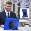 360 Rotation Case for Samsung Galaxy Tab S9+ 12.4" Sturdy Cover Rotate Ring Stand Shoulder Carrying Strap Hand Strap Rugged Children Adults Outdoor Case (Blue) view 4