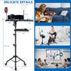 Asltoy Projector Tripod Stand with Wheels Laptop Tripod Stand Projector Tripod Laptop Stand Floor Stand Live Stream stand Treadmill Stand Music Stand with 6" LED Ring Light for Online Meeting Recording view 2