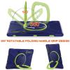360 Rotation Case for Samsung Galaxy Tab S9 Ultra 14.6" Sturdy Cover Rotate Ring Stand Shoulder Carrying Strap Hand Strap Rugged Children Adults Outdoor Case (Navy+Green) view 3