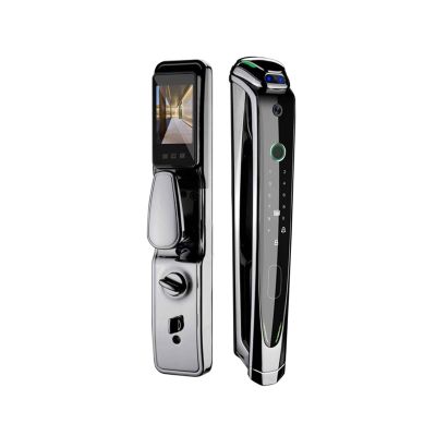 HAvern 3D Facial Recognition Tuya WiFi Intelligent Door Lock Visual Intercom Fingerprint Password APP Remote Control Automatic Electronic Lock (Color : Face Intercom, Size : 30X388MM)