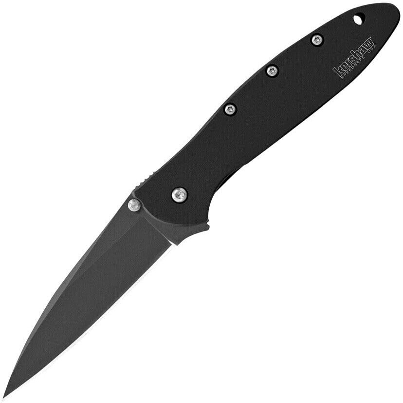 PIATAS OLE Leek Framelock A/O Black DLC Coated Blade Folding Knife EDC 1660CKT 87171166049