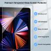 Qularlans 2 Pack Screen Protector for iPad Pro 12.9 Inch 6th/ 5th/ 4th/ 3rd Generation (2022/2021/ 2020/2018), Anti-Scratch HD Clear Tempered Glass Film Apple Pencil Compatible view 3