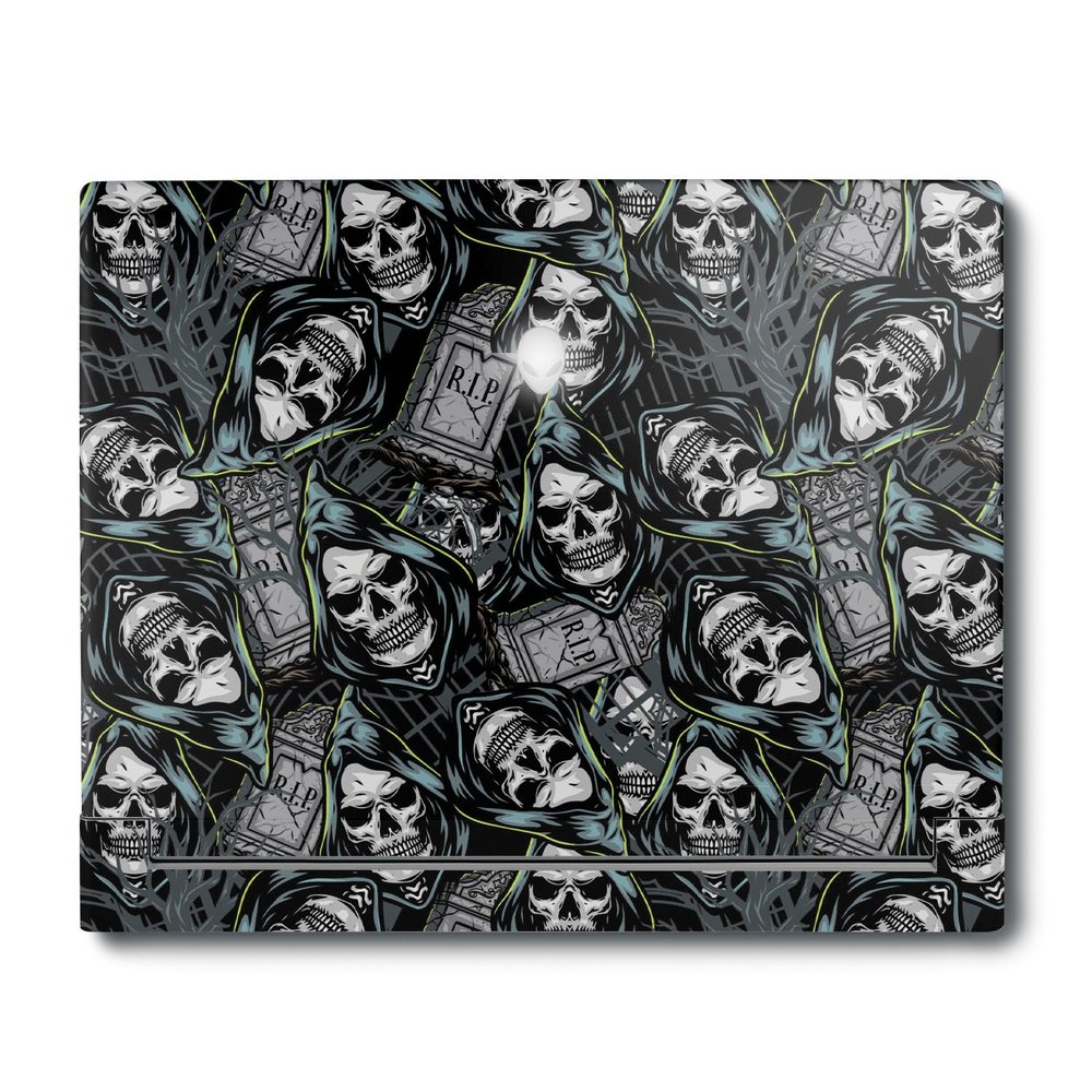 MightySkins Skin Compatible with Alienware X16 R1 (2023) Full Wrap Kit - Wall of Death | Protective, Durable, and Unique Vinyl Decal wrap Cover | Easy to Apply & Change Styles | Made in The USA