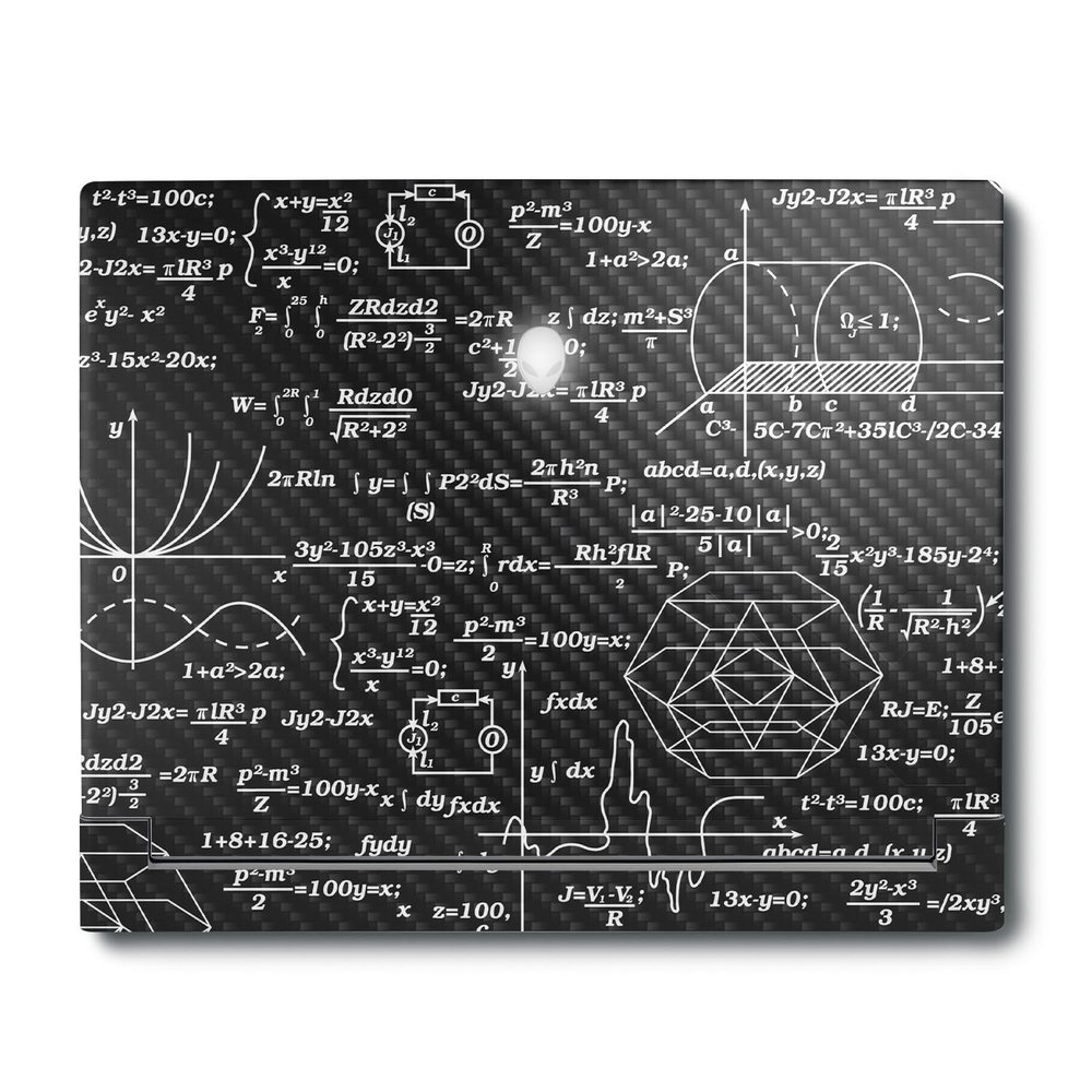 MightySkins Carbon Fiber Skin Compatible with Alienware X16 R1 (2023) Full Wrap Kit - Mathematical | Protective, Durable Textured Carbon Fiber Finish | Easy to Apply & Change Styles | Made in The USA
