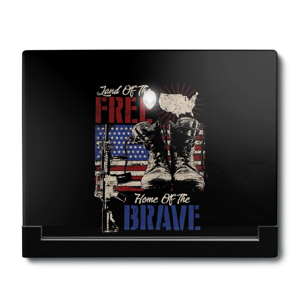 MightySkins Skin Compatible with Alienware X16 R1 (2023) Full Wrap Kit - Land of The Free | Protective, Durable, and Unique Vinyl Decal wrap Cover | Easy to Apply & Change Styles | Made in The USA