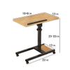 TigerDad Mobile Adjustable Height Laptop Stand PC Computer Portable Notebook Swivel Laptop Desk Rolling Table Desk Cart Tiltable with Wheels Casters& Mouse Pad Table view 2