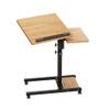 TigerDad Mobile Adjustable Height Laptop Stand PC Computer Portable Notebook Swivel Laptop Desk Rolling Table Desk Cart Tiltable with Wheels Casters& Mouse Pad Table view 4