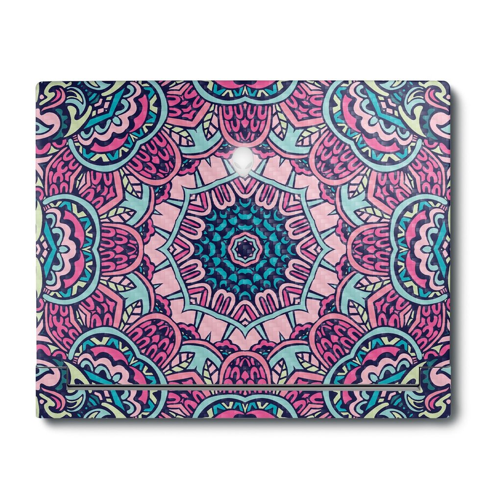 MightySkins Carbon Fiber Skin Compatible With Alienware X16 R1 (2023) Full Wrap Kit - Tribal Mandala | Protective Durable Textured Carbon Fiber Finish | Easy To Apply & Change Styles | Made in the USA