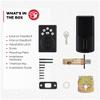 Kwikset 9240CNT-15 Contemporary Powerbolt Electronic SmartCode Deadbolt with RCAL Latch and RCS Strike Satin Nickel Finish view 3