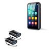 BoxWave Cable Compatible with HiFi Walker H2 Touch Pro - USB-C to A PortChanger (2-Pack), USB Type-C OTG USB Portable Keychain - Slate Black view 1