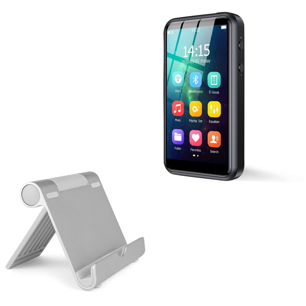 BoxWave Stand and Mount Compatible with HiFi Walker H2 Touch Pro - VersaView Aluminum Stand, Portable, Multi Angle Viewing Sturdy