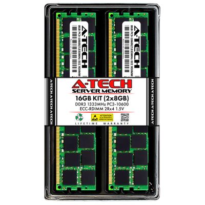 A-Tech 16GB Kit (2x8GB) RAM for IBM System x x3200 m3 7327, X3500 M4 Type 7383, x3650 M2 Type 7947, x3650 M4 Type 7915 | DDR3 1333MHz PC3-10600 ECC RDIMM 2Rx4 1.5V Registered Server Memory Upgrade
