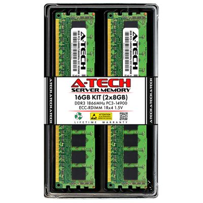 A-Tech 16GB Kit (2x8GB) RAM for HP ProLiant DL160 G8, DL580 G8, SL210t G8, SL250s G8, SL270s G8, WS460c G8 | DDR3 1866MHz PC3-14900 ECC RDIMM 1Rx4 1.5V Registered Server Memory Upgrade