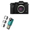 BoxWave Cable Compatible with Fujifilm X-T5 - MagnetoSync mini Adapter, Magnet Charging Cable USB Type-C Micro USB - Teal view 1
