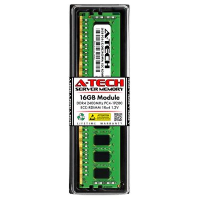 A-Tech 16GB RAM for ASUS Rack Server RS500-E8-RS4 V2, RS700-E8-RS4/V2, RS700-E8-RS8/V2, RS720-E8-RS24-E V2, RS720Q-E8-RS8-P | DDR4 2400MHz PC4-19200 ECC RDIMM 1Rx4 Registered Server Memory Upgrade