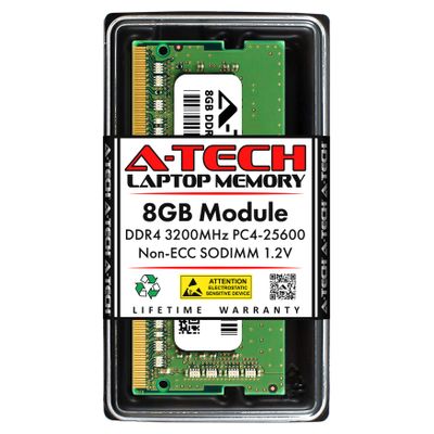 A-Tech 8GB RAM for MSI GF63 Thin 11UD, GF63 Thin 11UX, GF65 Thin 10UE, GF75 Thin 10SE, GF75 Thin 10UC, GF75 Thin 10UE, GV15 Thin (11th Gen Intel) | DDR4 3200MHz PC4-25600 SODIMM Non-ECC Memory Upgrade