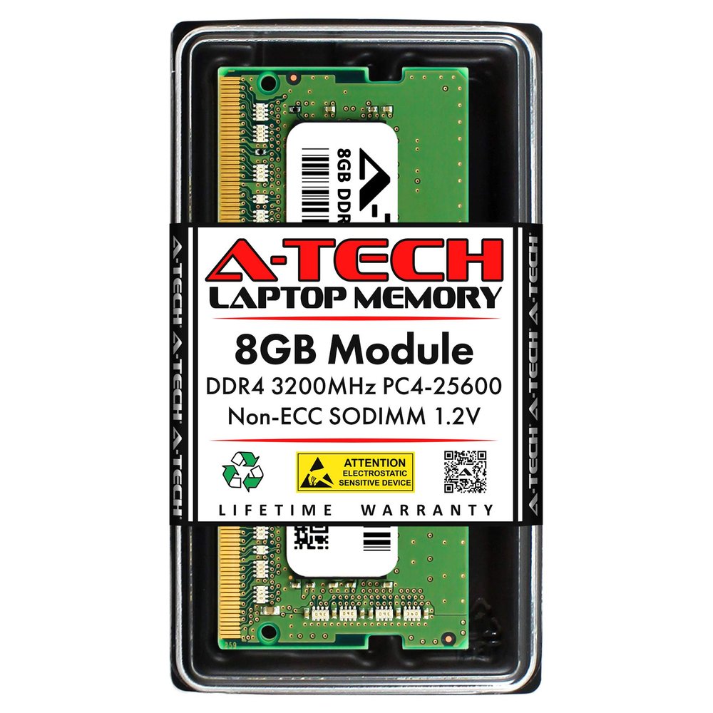 A-Tech 8GB RAM for MSI GF63 Thin 11UD, GF63 Thin 11UX, GF65 Thin 10UE, GF75 Thin 10SE, GF75 Thin 10UC, GF75 Thin 10UE, GV15 Thin (11th Gen Intel) | DDR4 3200MHz PC4-25600 SODIMM Non-ECC Memory Upgrade