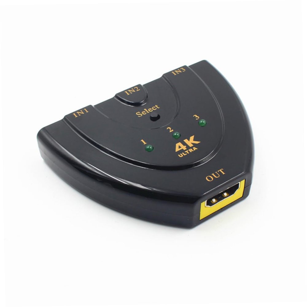 Mikikit Multiple Port 3 Input 1 Output Video for HDTV DVD /4kx2k Resolution Support
