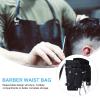 LALAFINA 1pc Black Hair Scissor Pouch Belt Multi-pocket Tool Bag for Barbers and Stylists Handmade Scissor Holder for Easy Access and Organization view 3