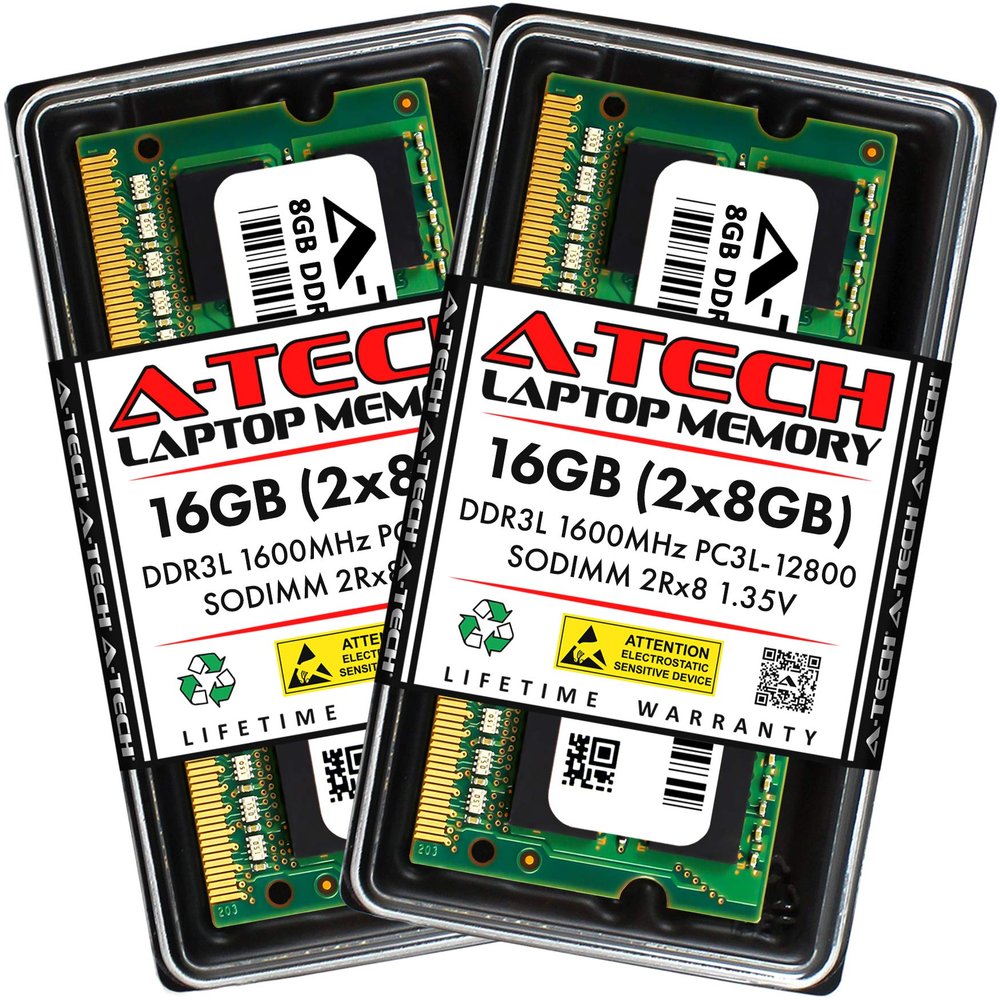 A-Tech 16GB Kit (2x8GB) RAM for HP Pavilion 15-n067ca, 15-n089nr, 15-n201ax, 15-n206sl, 15-n221sa, 15-n274sa, 15-p011tx, 23-q154la | DDR3 1600MHz PC3-12800 SODIMM 1.35V Non-ECC Memory Upgrade