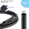 1/4 Inch Wire Loom Split Tubing - 16.5ft Cord Protector Electric Wires Covers, Automotive Wire Flexible Conduit, Plastic Wire Cover view 2