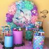 FiVan Birthday Baby Shower Party Decoration Props Blue Plinth Cover Elastic Stretch Spandex Pedestal Cover for Metal Cylinder Stands HP-1911 view 3