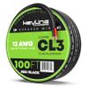 12 Gauge Speaker Wire - 100 Feet Black | 12-2 AWG Gauge - Rated for Marine & Outdoor in Ground Burial & in Wall CL3 CL2, 2 Conductors - CCA Copper Clad Aluminum, Black 100ft view 1