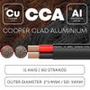 12 Gauge Speaker Wire - 100 Feet Black | 12-2 AWG Gauge - Rated for Marine & Outdoor in Ground Burial & in Wall CL3 CL2, 2 Conductors - CCA Copper Clad Aluminum, Black 100ft view 4