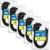 Large Zip Ties Heavy Duty Outdoor 48 inch (125 Pack), Heavy Duty Zip Ties 250 lbs, Black, LOCKLOCK view 1