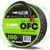 12 Gauge Speaker Wire - 100 Feet Black| 12-2 AWG - CL3 CL2 Rated for Marine Wiring, Outdoor in Ground Burial & in Wall / 2 Conductors - OFC Oxygen-Free Copper, Black 100ft view 1