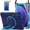 BATYUE Case for Samsung Galaxy Tab S10+ /S9 FE+ /S9+ /S8+ /S7+ /S7 FE 5G 12.4 inch, Shockproof Protective Tablet Case with Shoulder Strap, Kickstand, Navy Blue view 1