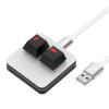 Geekria RGB Meeting Mute Controller Compatible with macOS Microsoft Teams App, Mute/Unmute Mic Audio, Stop/Start Video, Mechanical Keyboard Buttons for Online Class, Conference (White) view 1