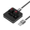 Geekria RGB Meeting Mute Controller Compatible with Windows Microsoft Teams App, Mute/Unmute Mic Audio, Stop/Start Video Mechanical Keyboard Buttons for Online Class, Conference (Black) view 1