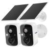 Hiseeu Solar Security Cameras Wireless Outdoor 2 Pack, Battery Powered 3K 4MP wifi Cameras for Home Surveillance, PIR/AI Motion Detection, Waterproof, Color Night Vision, 2-Way Audio, Cloud/SD Storage view 1
