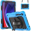 Case for Samsung Galaxy Tab S9 11-Inch 2023 (SM-X710/716B/718U), Heavy Duty Shockproof Rugged Cover with 360 Rotating Kickstand & Hand Strap, Shoulder Strap, S Pen Holder,Light Blue view 1